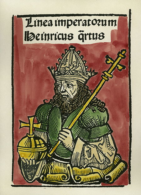 Woodcut of Henry IV from the Nuremberg Chronicle, 1493. Copyright aka-images