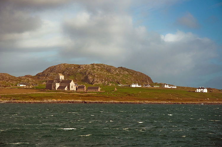 Iona Abbey from the ferry, by Phillip Capper.