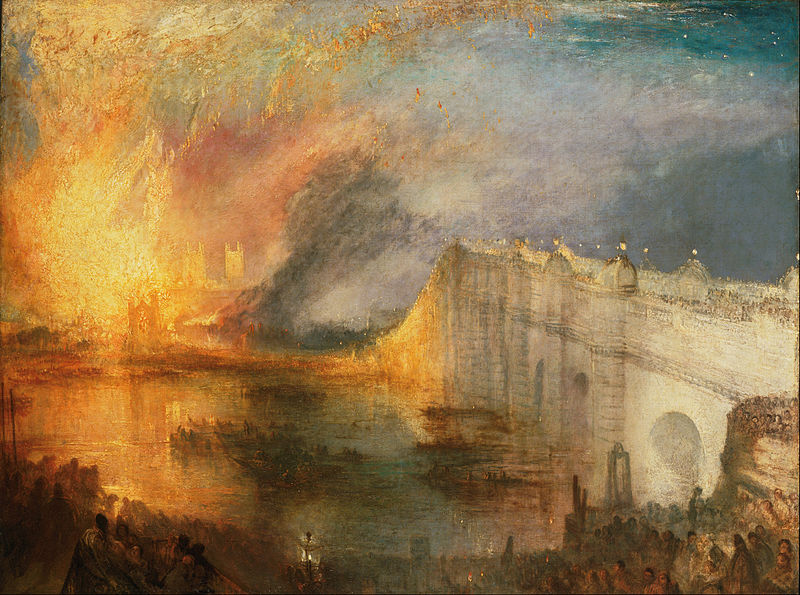 The Burning of the Houses of Lords and Commons, October 16th, 1834 by Joseph Mallord William Turner