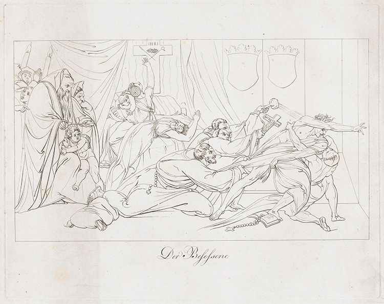 Henry Fuseli, ‘The Escapee: A Real Scene in the Hospital of San Spirito at Rome, 1791’, engraved by John Barlow (Metropolitan Museum, New York/ Gift of Jenny Philippsohn in memory of Siegfried Philippsohn, 1955)