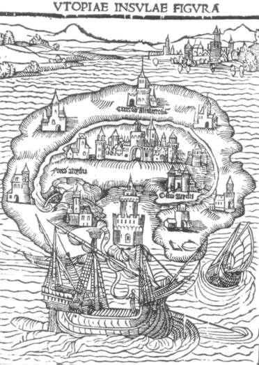 Illustration for the 1516 first edition of Utopia.