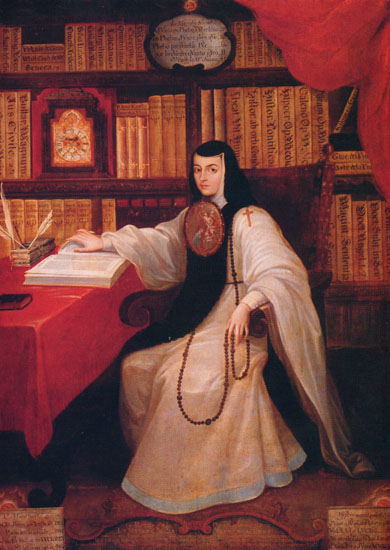 Portrait of Sor Juana by Miguel Cabrera (1695-1768), c.1750.