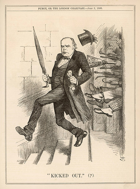 Forcibly removed: Bradlaugh satirised in Punch, 1880.
