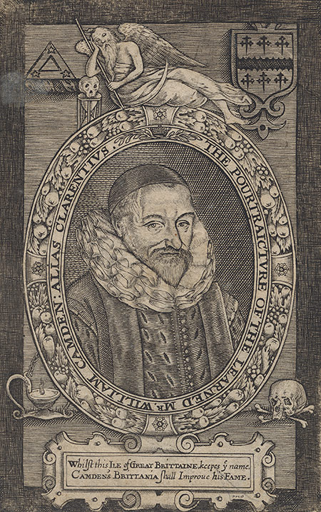 In need of rescue: William Camden (1551-1623) in an engraving of c.1636.
