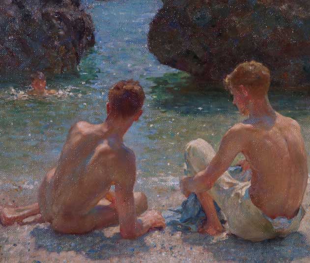 Liberated? The Critics by Henry Scott Tuke, 1927.