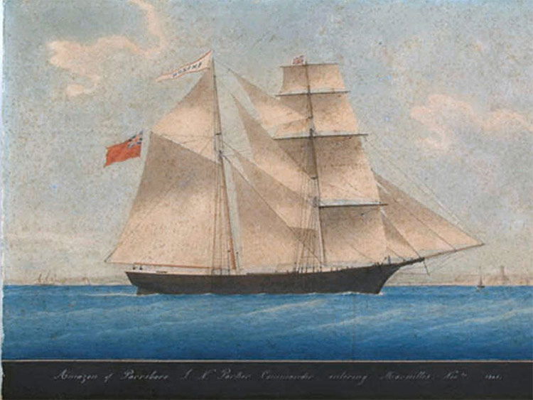 Mary Celeste in 1861, when she was known as Amazon