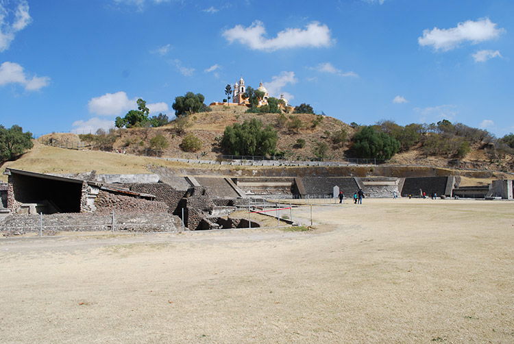 Excavated part of the pyramid