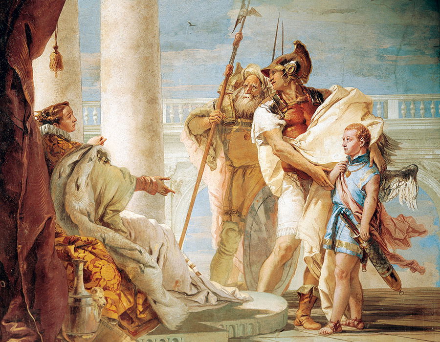 Aeneas Introducing Cupid Dressed as Ascanius to Dido, by Giambattista Tiepolo, 1757.