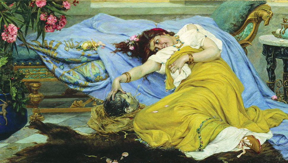 Fulvia with the head of Cicero, by Pavel Svedomsky, 19th century.