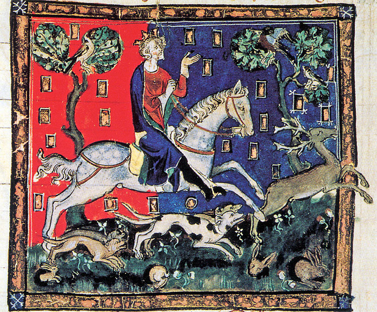 'Bard' King John on a stag hunt