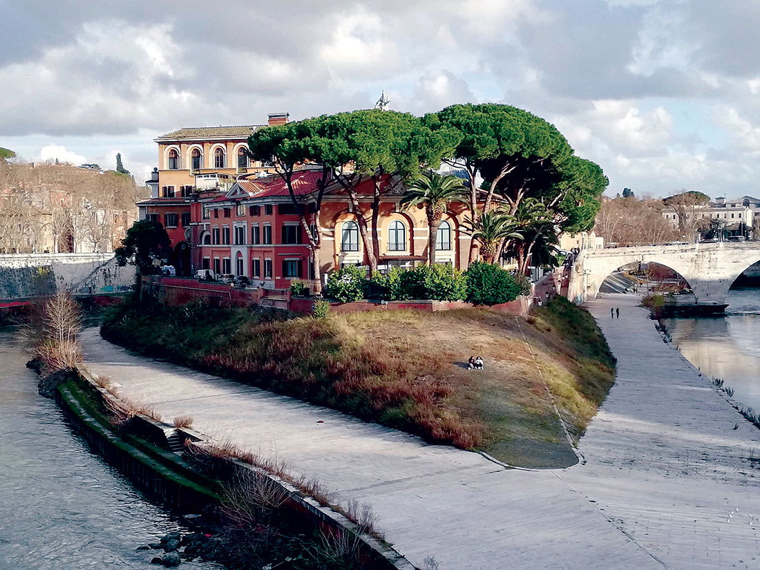 Safe haven: Fatebenefratelli Hospital, Tiber Island, Rome, 2019.