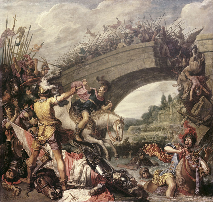 'Battle at the Milvan Bridge' by Pieter Lastman, 17th century