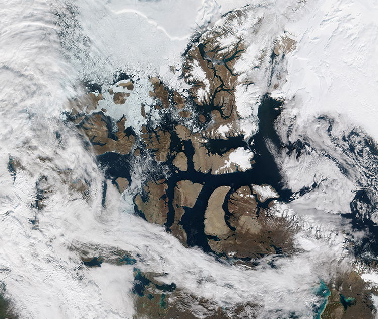 The Northwest Passage as it appeared on August 31, 2015. Courtesy NASA.