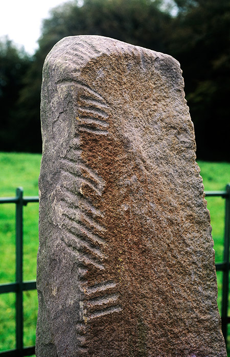 Ogham Stone, Dunloe, County Kerry, Ireland.