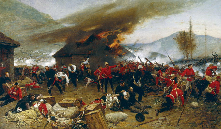 Celebrated memory: The Defence of Rorke’s Drift, by Alphonse Marie de Neuville, 1880.