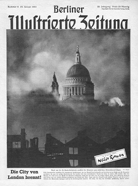 Opposing view: front page of the Berliner Illustrierte Zeitung, January 23rd, 1941