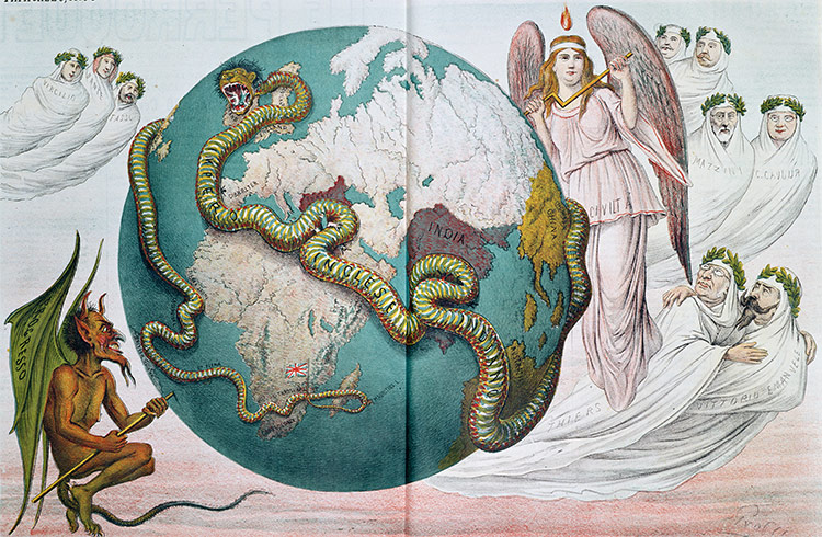 Allegory of the British Empire Strangling the World, 1878