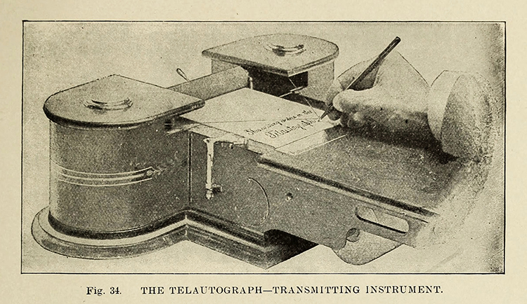 The teleautograph, c.1893. 