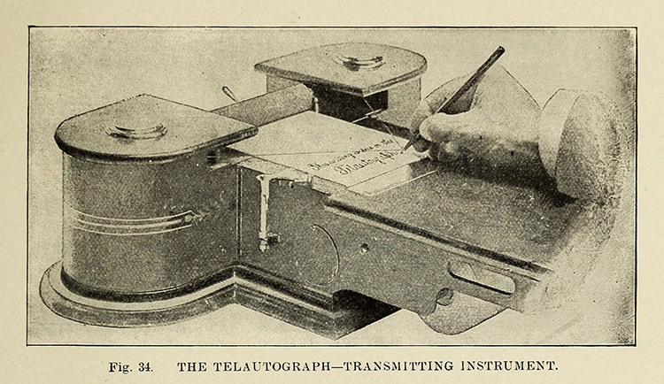 The teleautograph, c.1893.