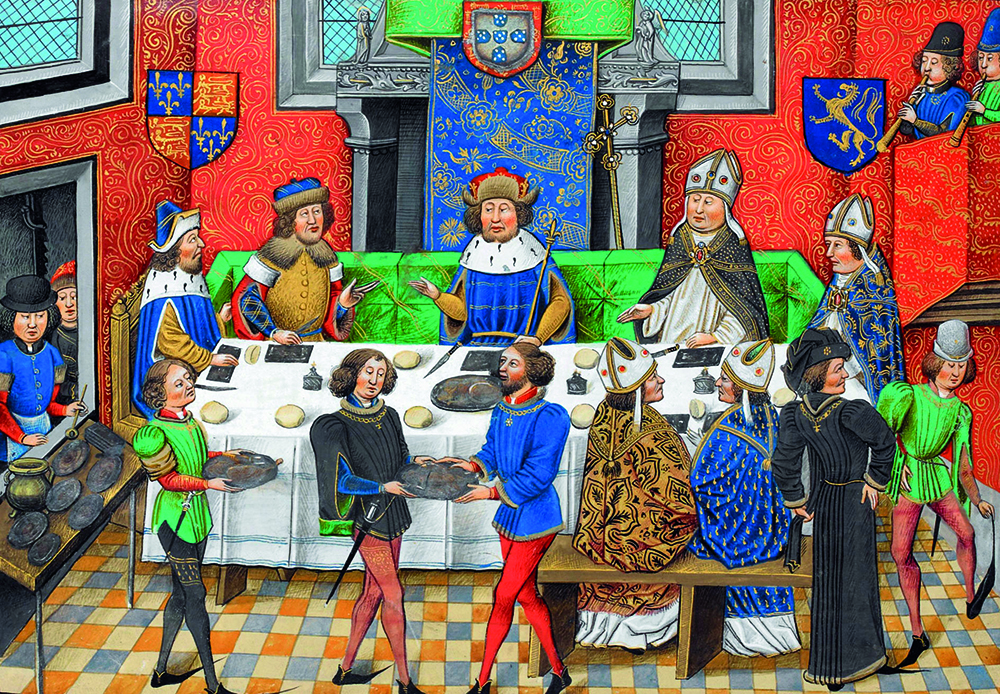 John of Gaunt dining with John I of Portugal, from Les Chroniques d’Angleterre.