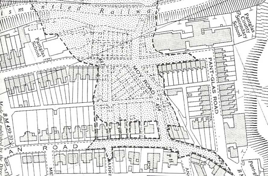 Detail of a map of Aberfan