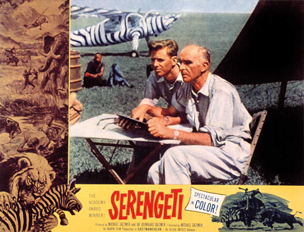 ‘Spectacular in Color’ film poster for Serengeti, 1960.