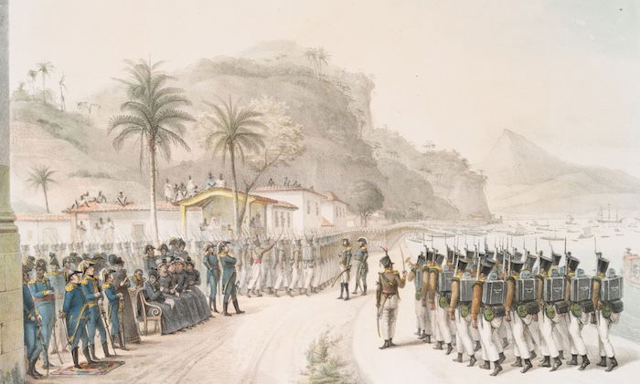 Embarkation of troops for the expedition against Monte-Video, Jean Baptiste Debret, c.1834-39. New York Public Library. Public Domain.