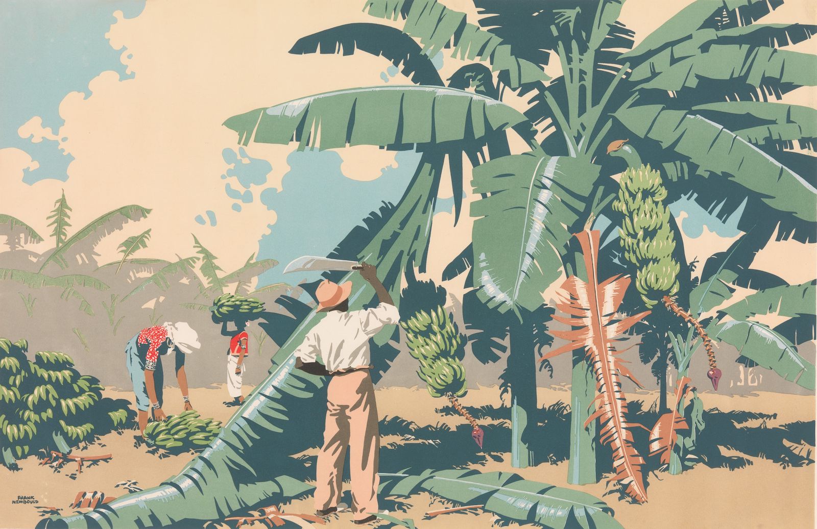 Empire Buying Makes Busy Factories: ‘Cutting Bananas in Jamaica’, C. 1930. Yale Center for British Art, Gift of Henry S. Hacker, Yale BA 1965. Public Domain..