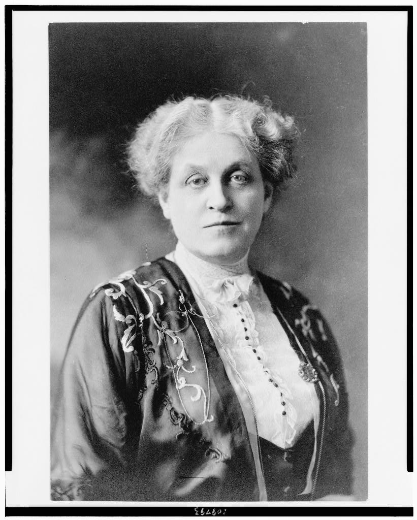 Carrie Chapman Catt, leader of the National American Woman Suffrage Association, c. 1909. Library of Congress.