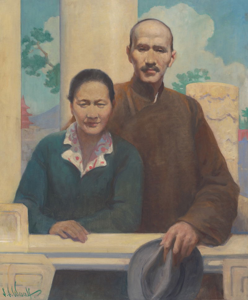 Chiang Kai-Shek and Madame Chiang, Samuel Johnson Woolf, 1937. National Portrait Gallery, Smithsonian Institution; gift of Muriel Woolf Hobson.