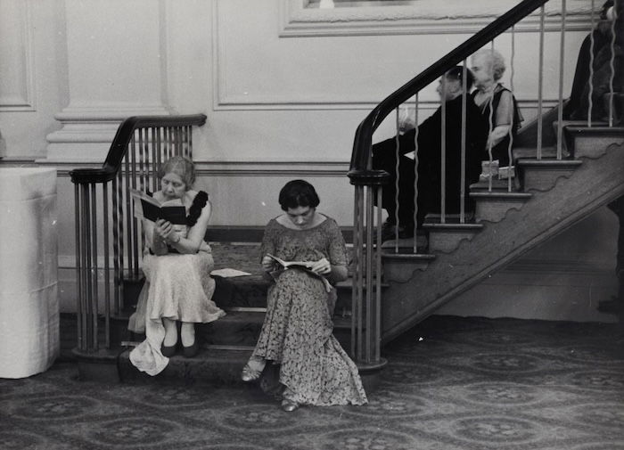 The audience during the interval at the Covent Garden Opera in London, Erich Salomon, 1936. Berlin Gallery, Museum of Modern Art. Public Domain.
