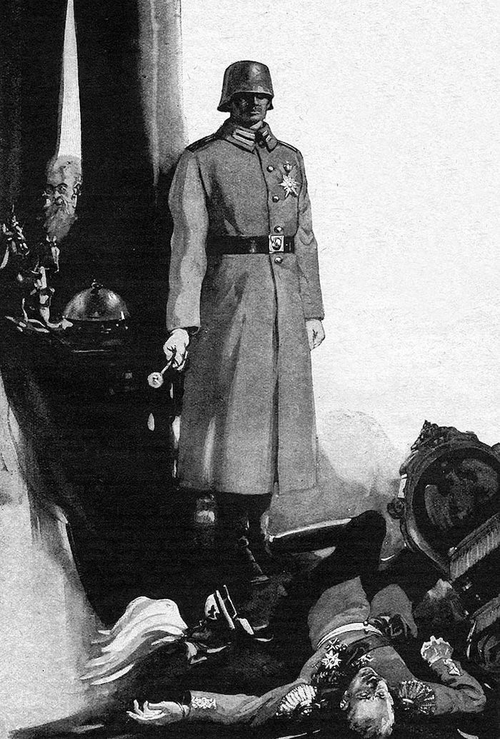 Soldier 241 in an Illustration by Steven Spurrier, Strand Magazine (October 1917). University of Michigan. Public Domain.