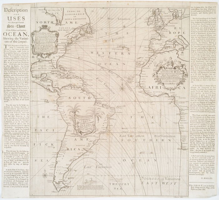 Edmund Halley’s New and Correct Chart..., 1700. New York Public Library. Public Domain.