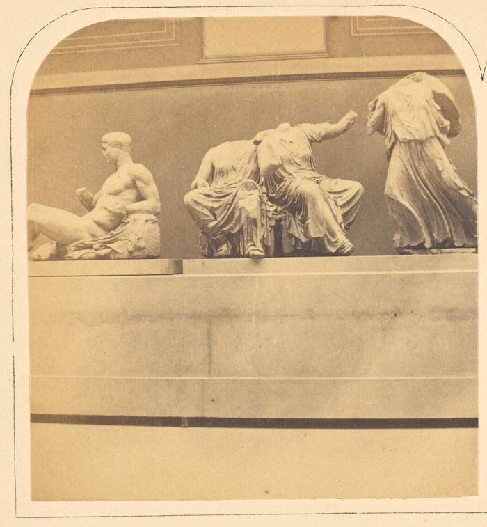The Elgin Marbles in the British Museum, by Roger Fenton, c.1857-9. Public Domain.