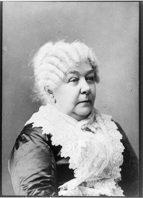 Abolitionist and suffragist Elizabeth Cady Stanton, co founder of the Women's Loyal National League and the National Woman Suffrage Association. Library of Congress. Public Domain.