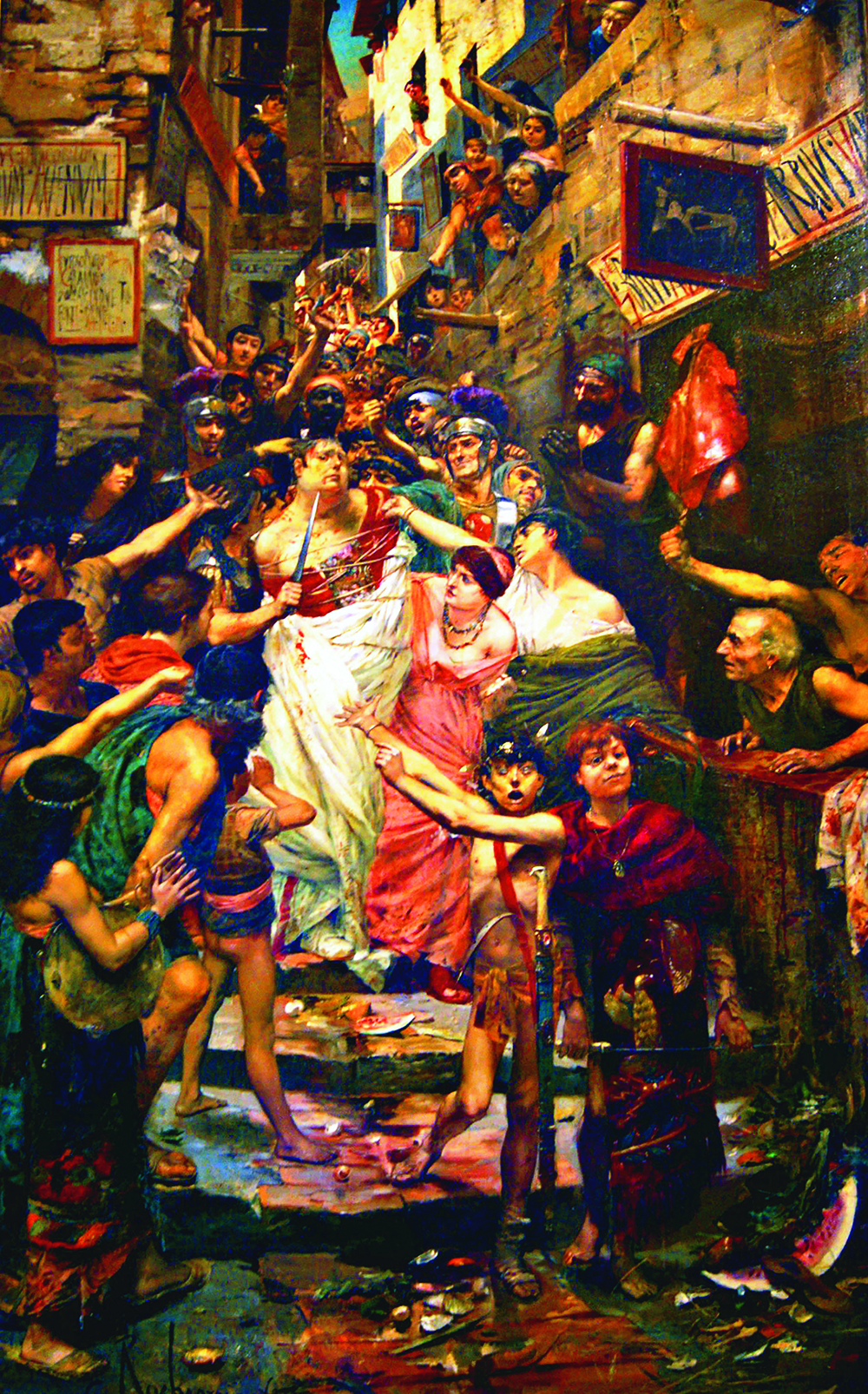 Vitellius led through the streets of Rome by the people, by Georges Rochegrosse, 1883