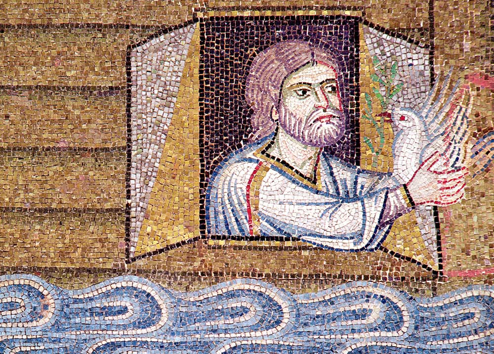 mosaic depicting the Flood, Basilica di San Marco, Venice, 13th century.