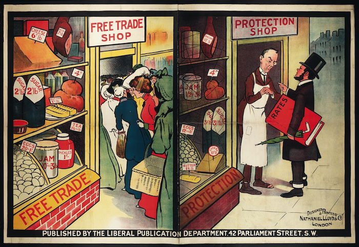 Pro-free trade poster. LSE Library. Public Domain.