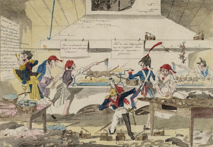 The French headquarters in Moscow grapples with food shortages, 1812. Musée Carnavalet, Histoire de Paris. Public Domain.