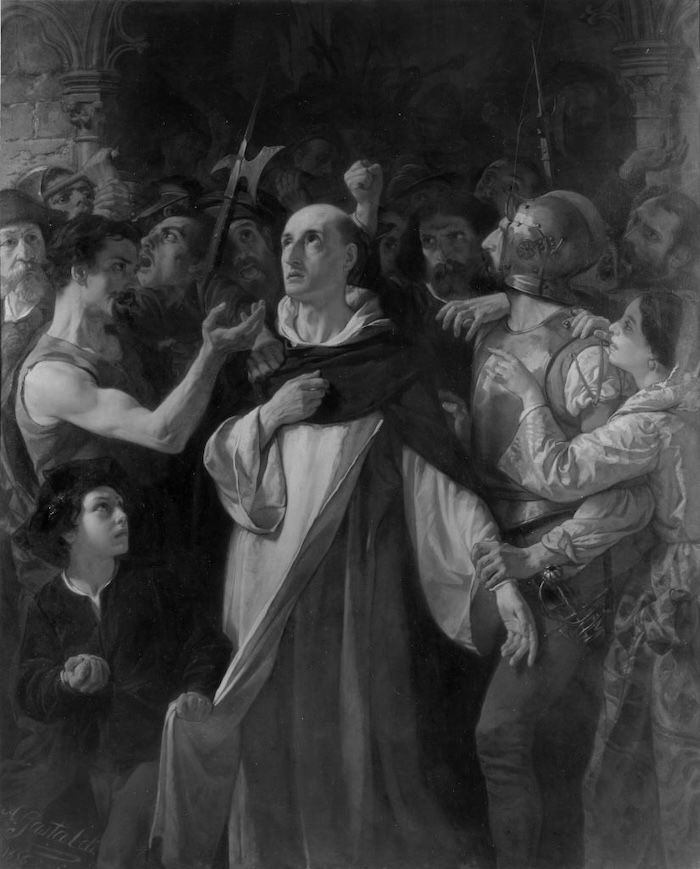 Gerolamo Savonarola in prison, Andrea Gastaldi, 1856. Turin Gallery for Modern and Contemporary Art (CC BY).