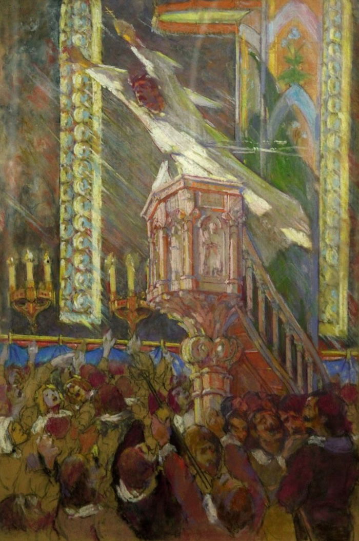 Girolamo Savonarola in the pulpit, Aurel Popp, 1959. Satu Mare County Museum (CC BY-SA 4.0).