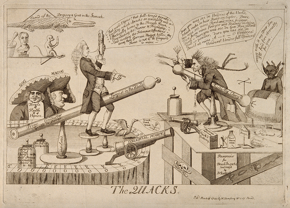 ‘The QUACKS’, etching, published by William Humphrey, 27 March 1783