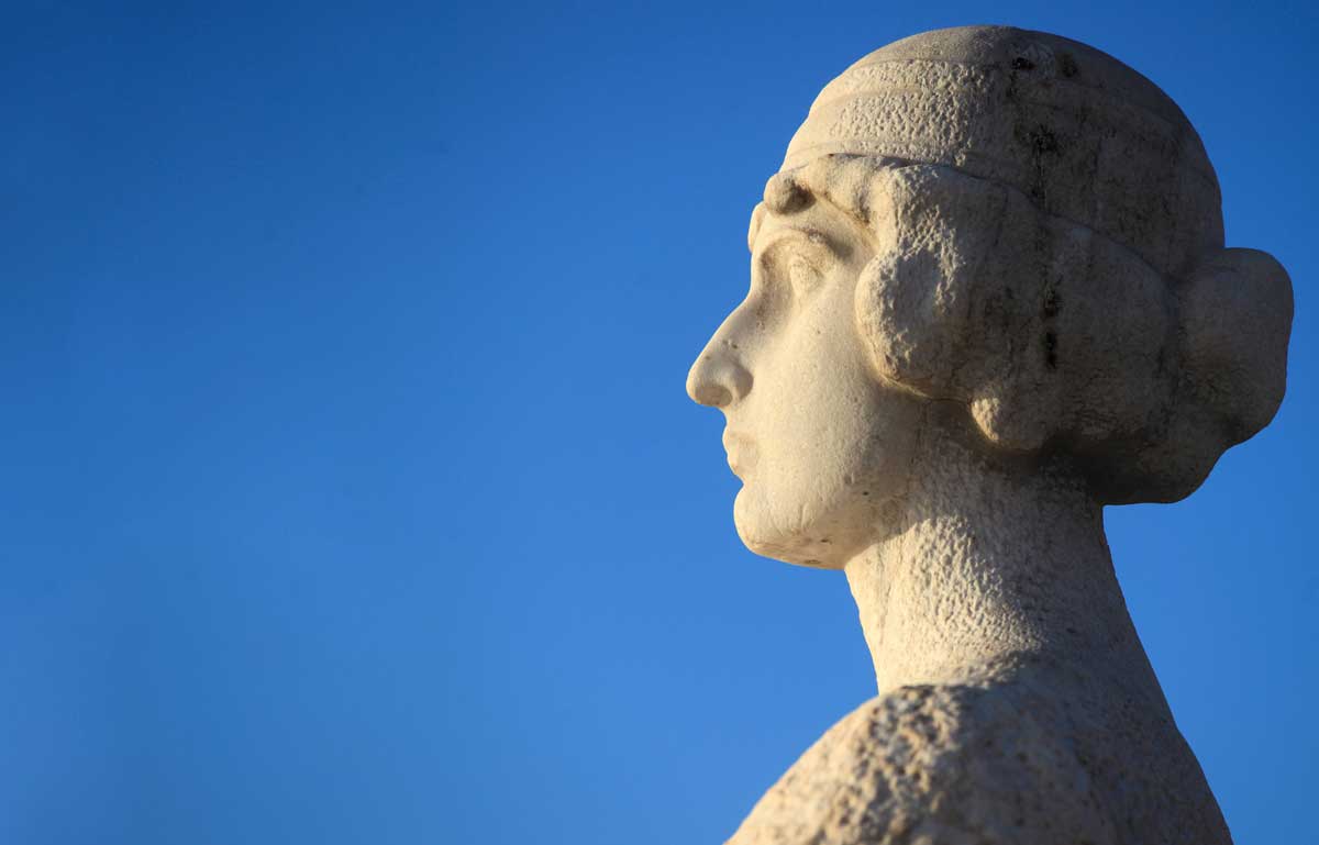 Statue of Mado Mavroyenous in Mykonos. Tibor Bognar/Alamy.