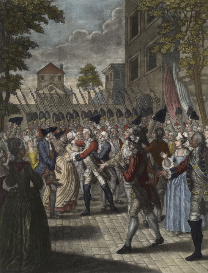 An imagined scene of George III marching into Hanover, 1793. Prints, Drawings and Watercolors from the Anne S.K. Brown Military Collection. Brown Digital Repository. Brown University Library. Public Domain.