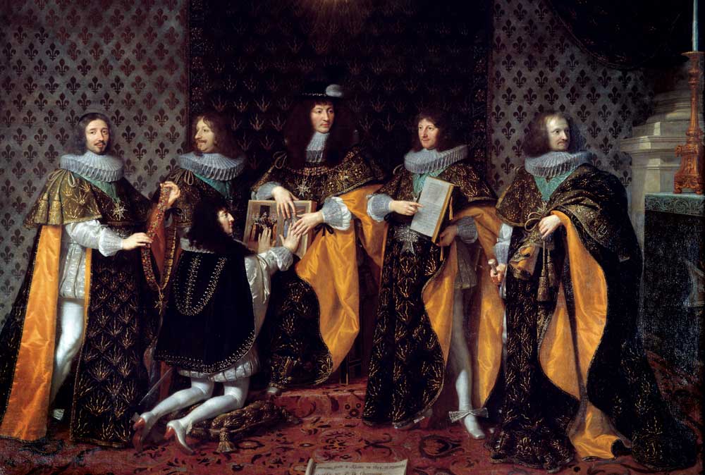 Louis XIV receives his brother the duke of Anjou, by Philippe de Champaigne, 17th century.