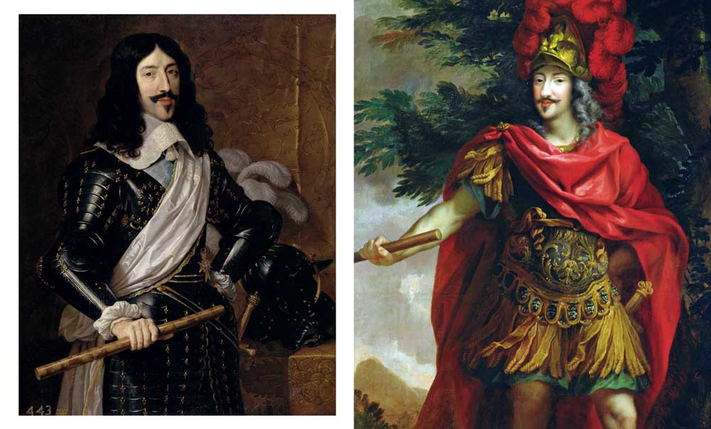 Above: Gaston d’Orléans (1608-60), 17th century. Left: Louis XIII  (r.1610-43), by Philippe de Champaigne.