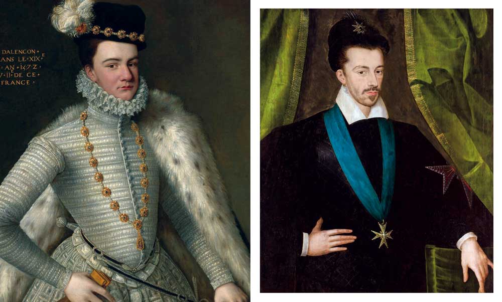 François, duke of Alençon and Anjou (1555-84), 16th century. Left: Henry III (r.1574-89), by Étienne Dumonstier, c.1578.