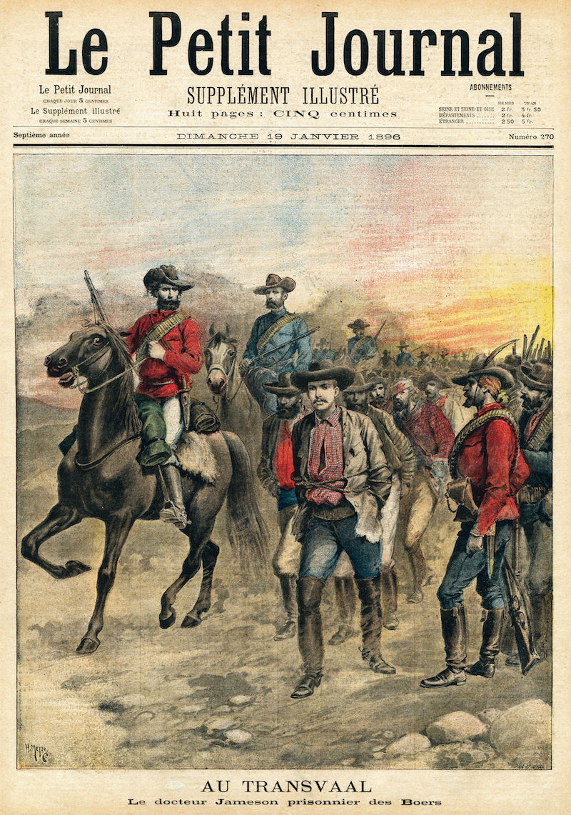 cover of Le Petit Journal, 19 January 1896, showing Leander Starr Jameson as the prisoner of the Boers following the Jameson Raid.
