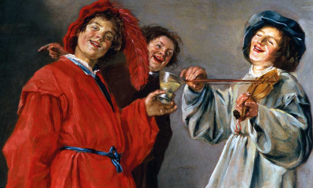 Merry Company,  by Judith Leyster, c.1629. Previous spread, left: Yonker Ramp and His Sweetheart, by Frans Hals, 1623
