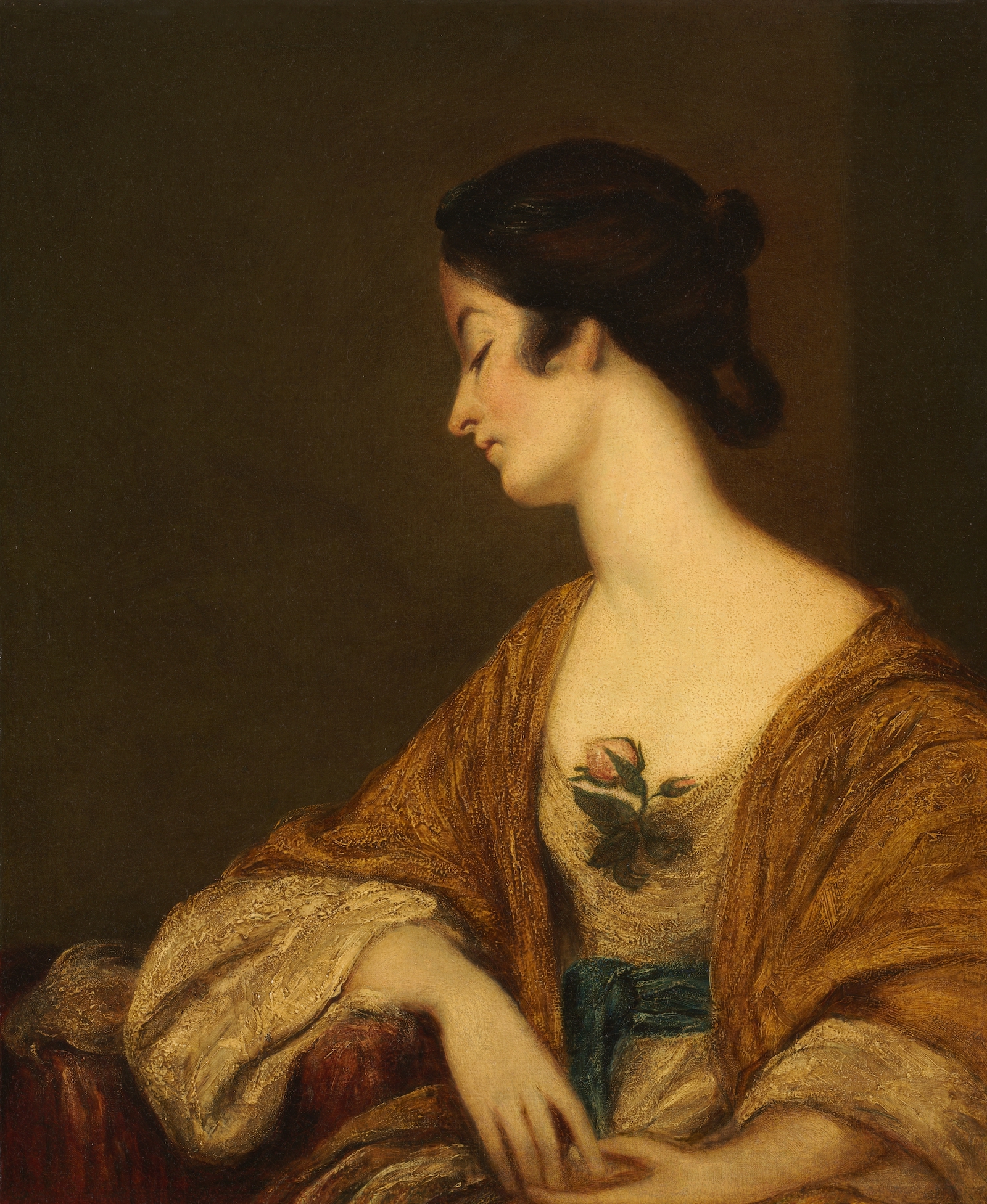 ‘Portrait of Mrs. George Collier’ echoing Lesbia and her sparrow by a follower of Joshua Reynolds, c. 18th century. Cleveland Museum of Art. Public Domain.